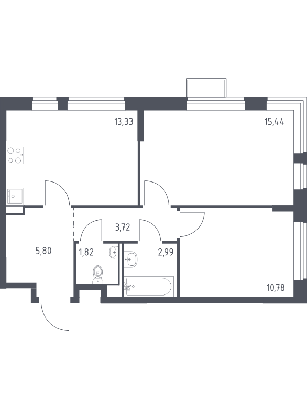Продажа 2-комн квартиры в новостройке Москва г., Ленинградское ш.,  к. 5