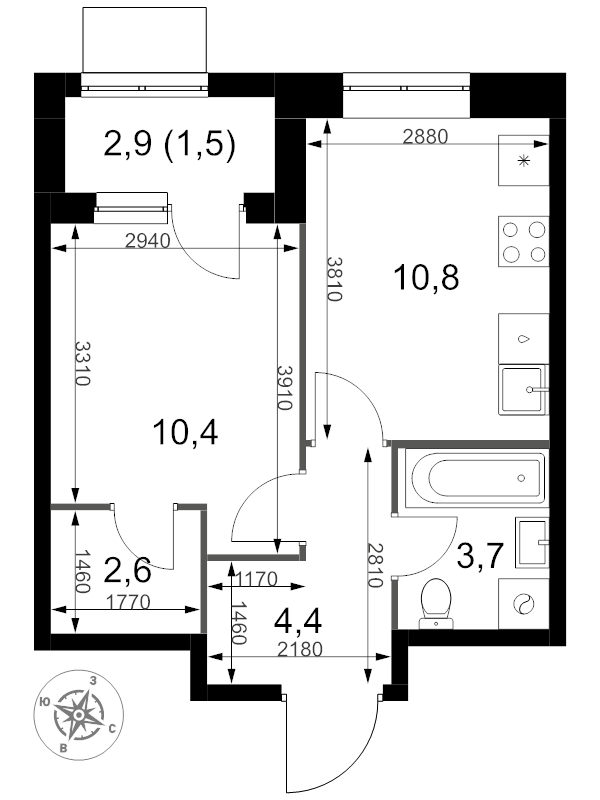 Продажа 1-комн квартиры в новостройке Москва г., Амурская ул.,  к. 4