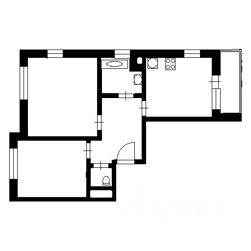 Продажа 2-комн квартиры на вторичном рынке Кудрово г., улица Областная, 1