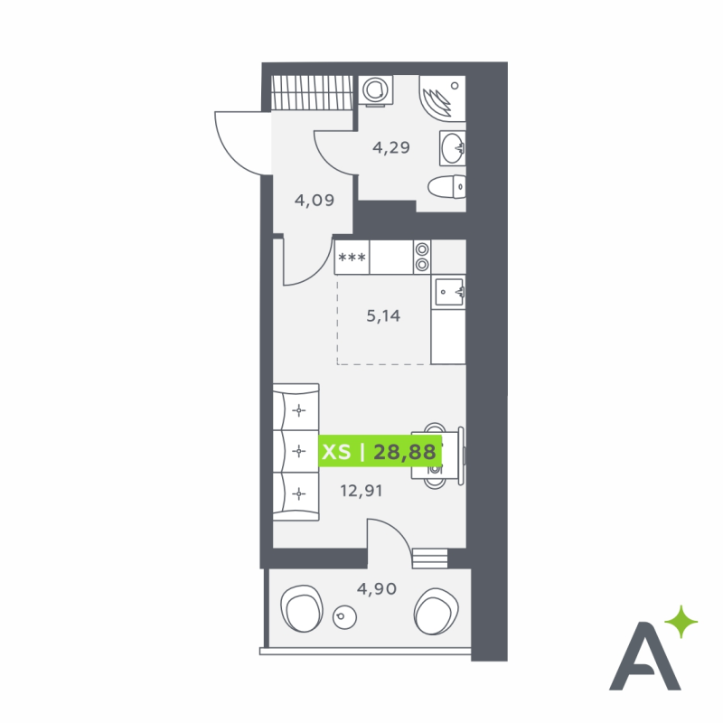Продажа студии Янино-1 д., Заводская ул.,  к. 1
