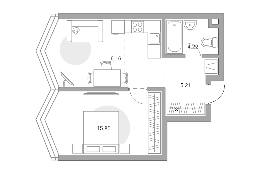 Продажа 1-комн квартиры в новостройке Москва г., Народного Ополчения ул.,  к. 1