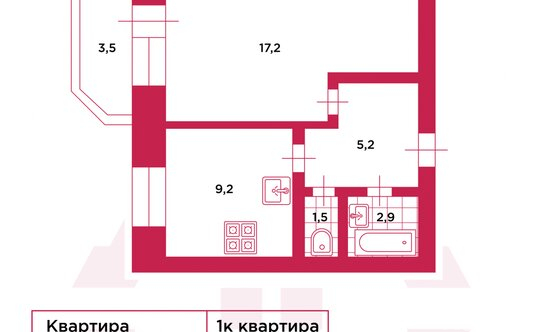 Продажа 1-комн квартиры на вторичном рынке Школьная улица