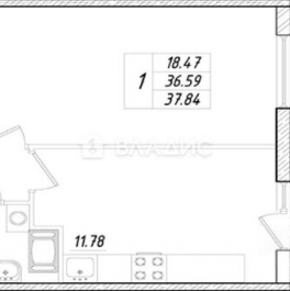 Продажа 1-комн квартиры на вторичном рынке проспект Авиаконструкторов,  д. 63