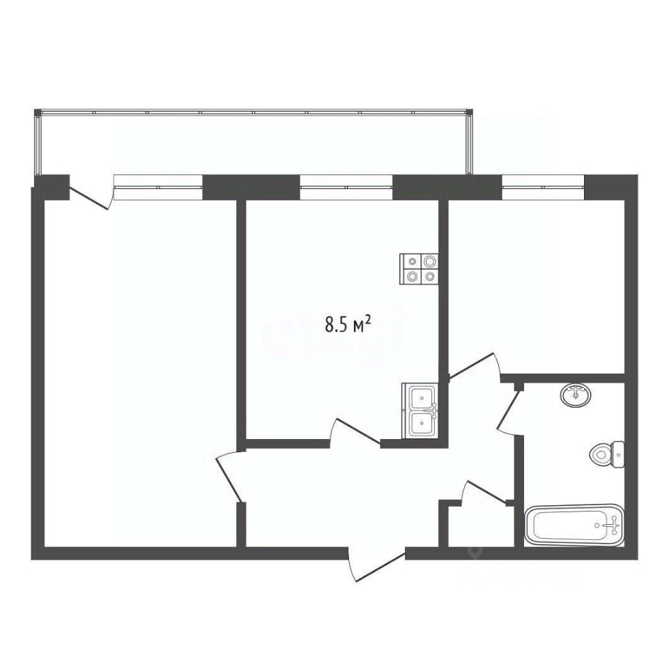 Продажа 2-комн квартиры на вторичном рынке Центральный мкр, улица Корнеева, 50
