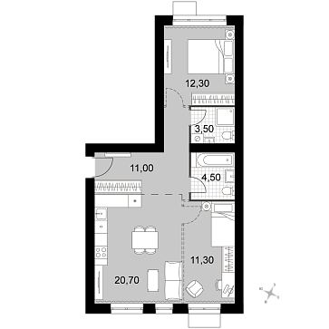 Продажа 2-комн квартиры в новостройке Апрелевка г., Киевское ш.,  к. 2