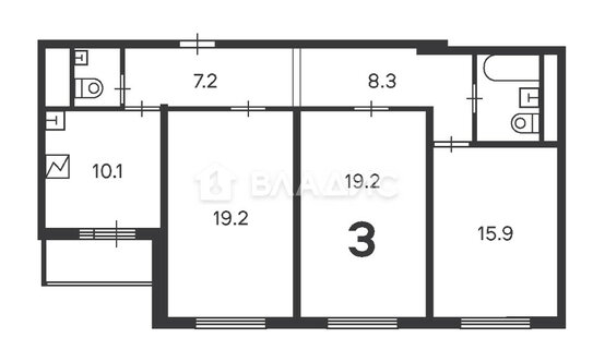 Продажа 2-комн квартиры на вторичном рынке Строченовский Б. пер,  д. 9