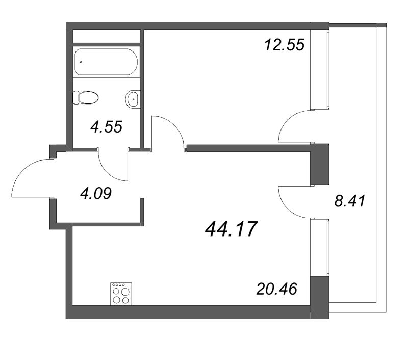 Продажа 1-комн квартиры в новостройке Санкт-Петербург г., Пионерская ул.,  к. 1