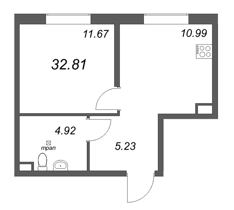 Продажа 1-комн квартиры в новостройке Санкт-Петербург г., Октябрьская наб.,  к. 3.6
