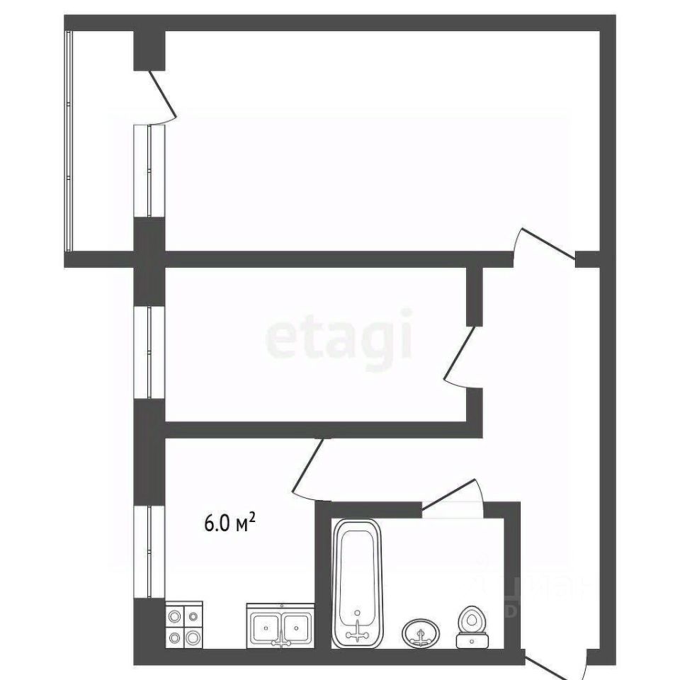 Продажа 2-комн квартиры на вторичном рынке Быково пгт, улица Полевая, 5