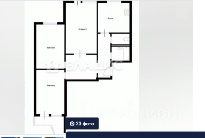 Продажа 3-комн квартиры на вторичном рынке улица Авиаторов, 6