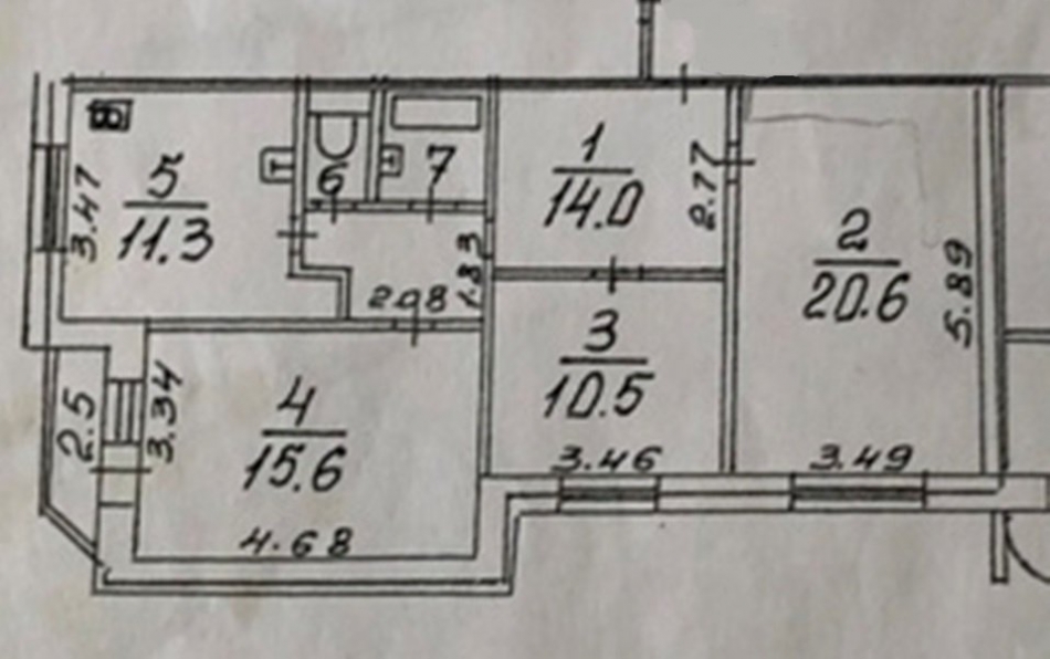Продажа 3-комн квартиры на вторичном рынке Щербакова ул. ,  д. 9