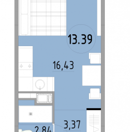 Продажа студии Санкт-Петербург г., 3-й Рабфаковский пер.,  к. 1