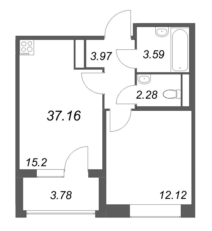 Продажа 1-комн квартиры в новостройке Санкт-Петербург г., Курская ул.,  к. 1