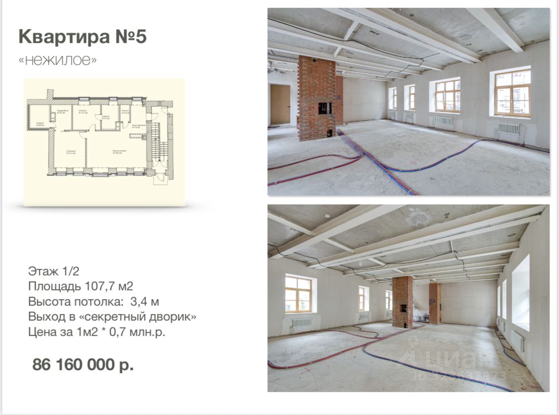Продажа 3-комн квартиры на вторичном рынке улица Пречистенка, 33/19С2