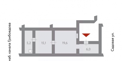 Помещение свободного назначения Грибоедова Канала наб,  д. 68