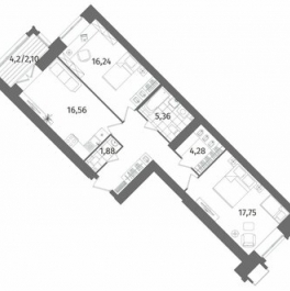 Продажа 2-комн квартиры на вторичном рынке Лиственная улица,  д. 20 к2 с1