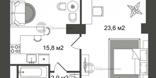 1-комн квартира ул Челябинская,  д. 37
