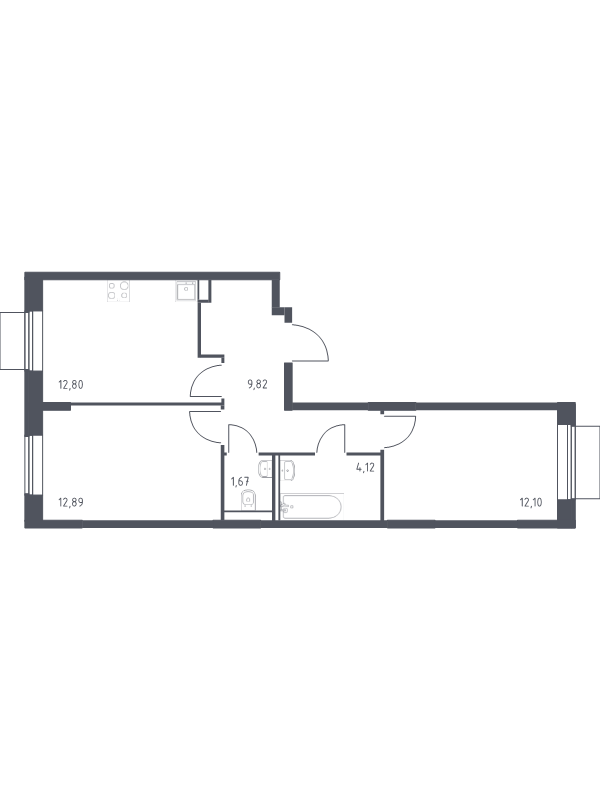 Продажа 2-комн квартиры в новостройке Москва г., Донецкая ул.,  к. 1