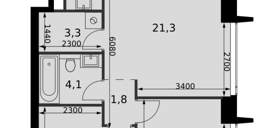 3-комн квартира 3-й Хорошёвский проезд