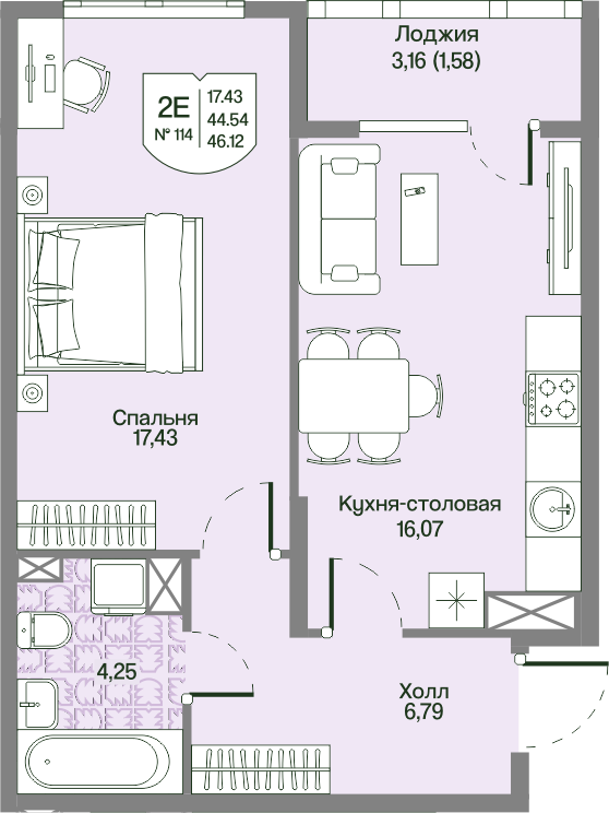 Продажа 1-комн квартиры в новостройке Мистолово д., Большой пр-кт,  к. 2