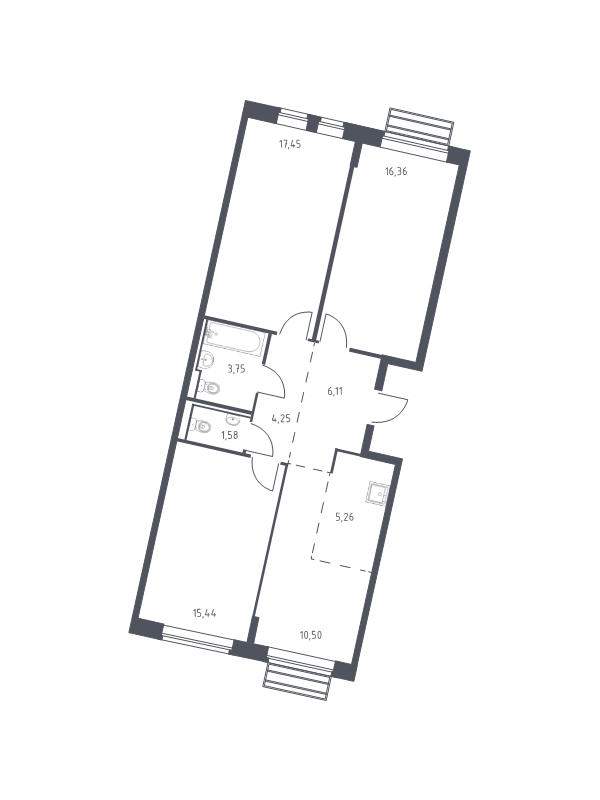 Продажа 3-комн квартиры в новостройке Лайково с., Лесная ул.,  к. 60