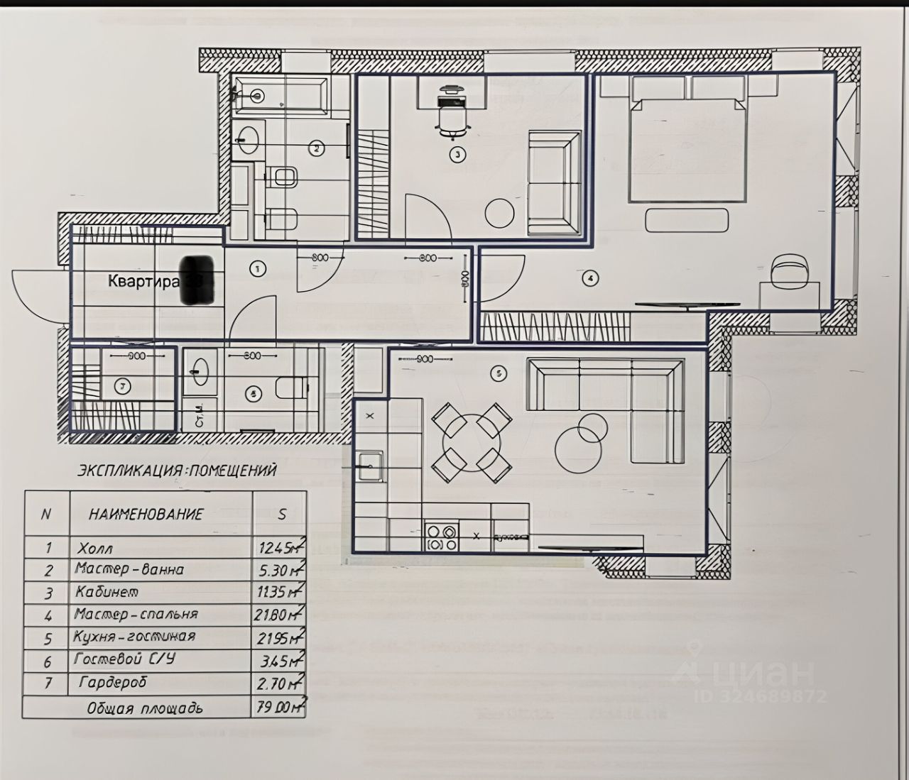 Аренда 3-комн квартиры на вторичном рынке Звенигородское шоссе, 11