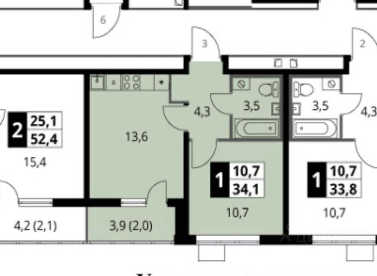 Продажа 1-комн квартиры на вторичном рынке Видное, улица Фруктовые Сады, 1