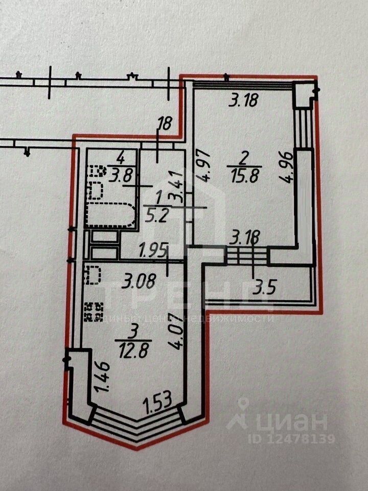 Продажа 1-комн квартиры на вторичном рынке проспект Кузнецова, 12к2