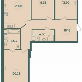 Продажа 3-комн квартиры в новостройке Курская улица,  д. 12