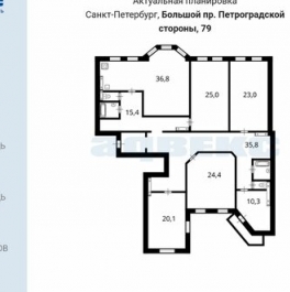 Продажа 6-комн квартиры на вторичном рынке Большой ПС пр-кт,  д. 79
