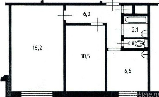 Продажа 2-комн квартиры на вторичном рынке Раменское, ул Красноармейская,  д. 19