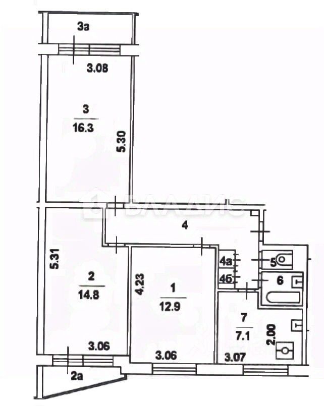 Продажа 3-комн квартиры на вторичном рынке проспект Вернадского, 93