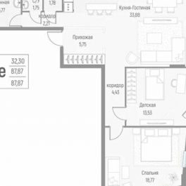 Продажа 3-комн квартиры на вторичном рынке Трубачеевка, Центральная улица,  д. 1