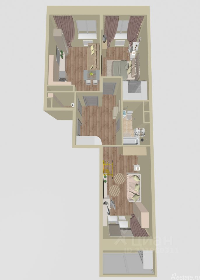 Продажа 3-комн квартиры в новостройке Востряково, , Домодедово, ул Ледовская,  д. 12