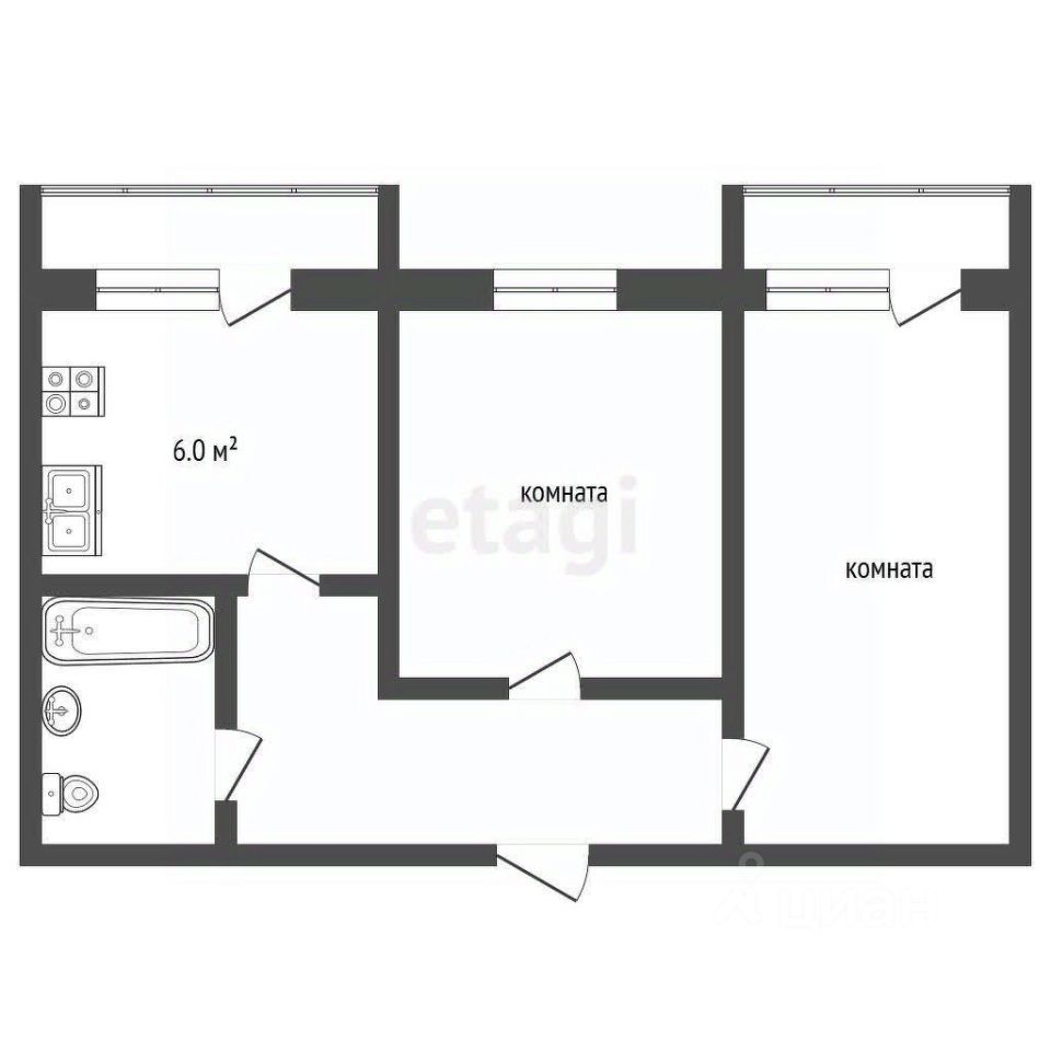 Продажа 2-комн квартиры на вторичном рынке Серпухов-12 городок, 142