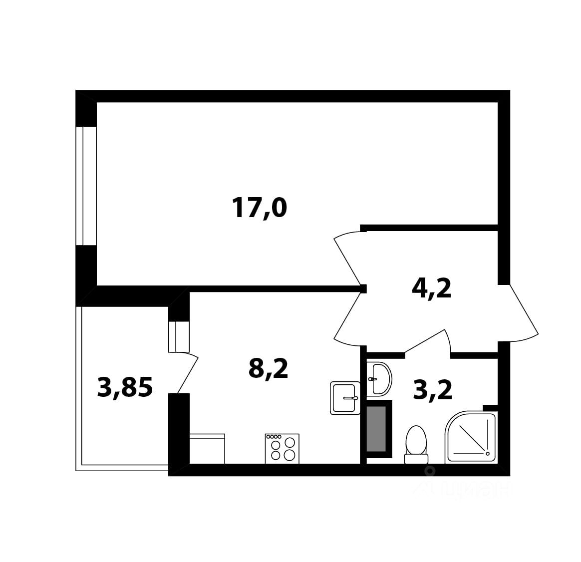 Продажа 1-комн квартиры на вторичном рынке Новоселье городской поселок, улица Центральная, 10к2