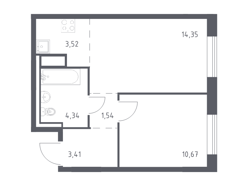 Продажа 1-комн квартиры в новостройке Лаголово д., Гатчинское ш.,  к. 1