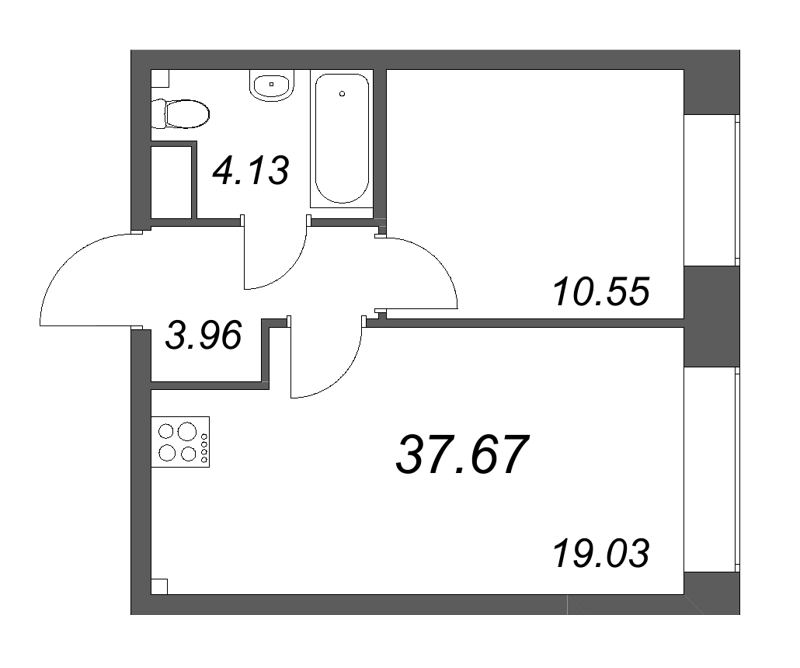 Продажа 1-комн квартиры в новостройке Новоселье п.,  к. 2.4