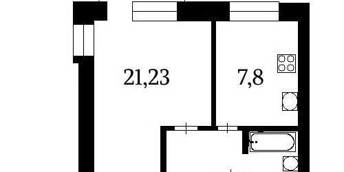 1-комн квартира улица Турку, 7