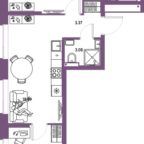 2-комн квартира Мытищи г., Комарова ул.,  к. Дом Перов
