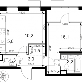 Продажа 1-комн квартиры в новостройке Химки г., Олимпийская ул.,  к. 1.2