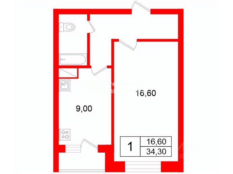 Продажа 1-комн квартиры на вторичном рынке Никольское, Первомайская улица, 17к1