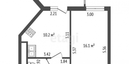 1-комн квартира Кушелевская дор,  д. 7,  к. 1