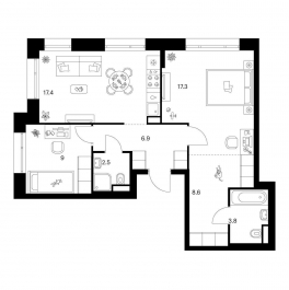 Продажа 2-комн квартиры в новостройке Середневский лес, корп. 2.1.2 Продажа 2-комн квартиры в новостройке Середневский лес, корп. 2.1.2