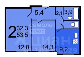 2-комн квартира Борисовский проезд, 38к1