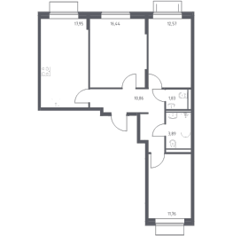 Продажа 3-комн квартиры в новостройке Москва г., Донецкая ул.,  к. 2