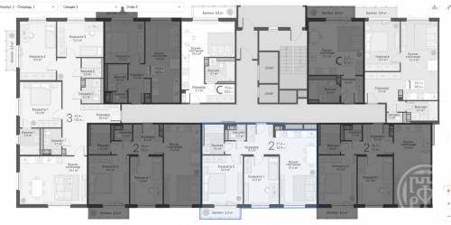 2-комн квартира Руднева ул. ,  д. 15,  к. 1