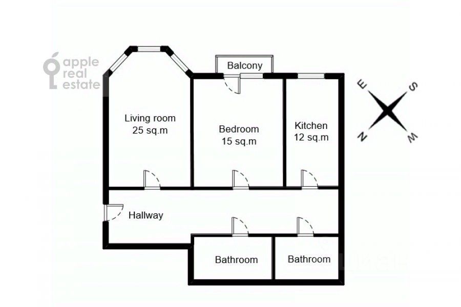 Аренда 2-комн квартиры на вторичном рынке Садовая-Триумфальная улица, 4/10