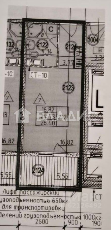 Продажа студии улица Крыленко, 36к2