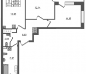 Продать Квартиры в новостройке Санкт-Петербург г., Октябрьская наб.   1.2